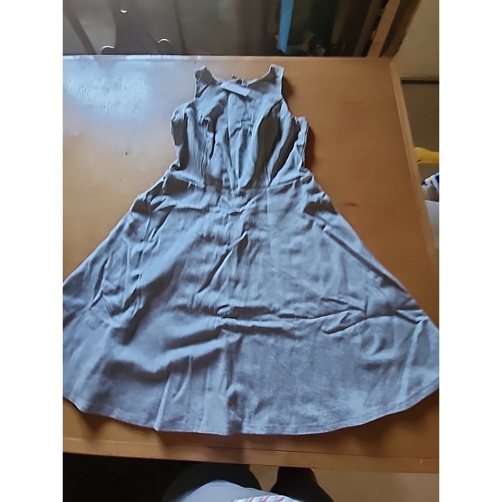 White House Black Market Dress Women's‎ 8 Gray Sleeveless A-Line Short Mini